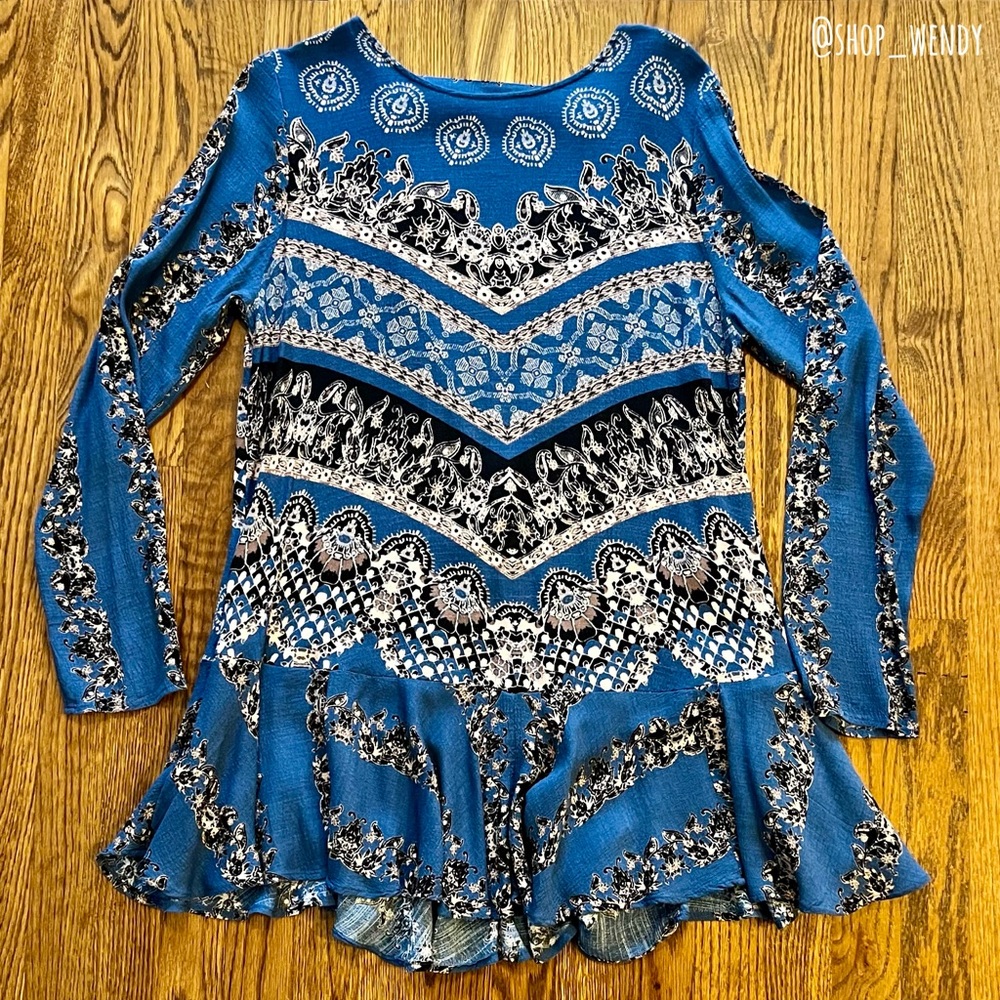 Free People Smooth Talker Printed Tunic Dress Size M